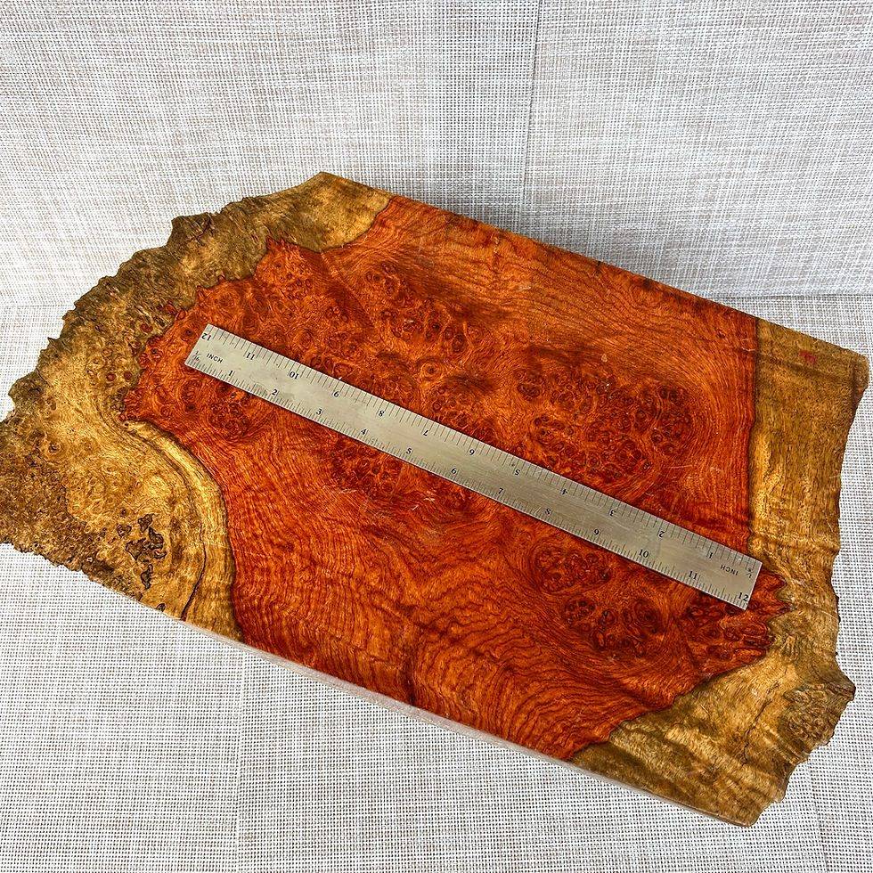 Thumbnail: Amboyna Burl Wood Pen Blanks Knife Scales Turning Blank 18 1/2" x 9 1/2"