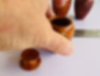 Thumbnail: amboyna burl wood lidded vase box stash box salt container tea box redwood rosewood paduak wood burl