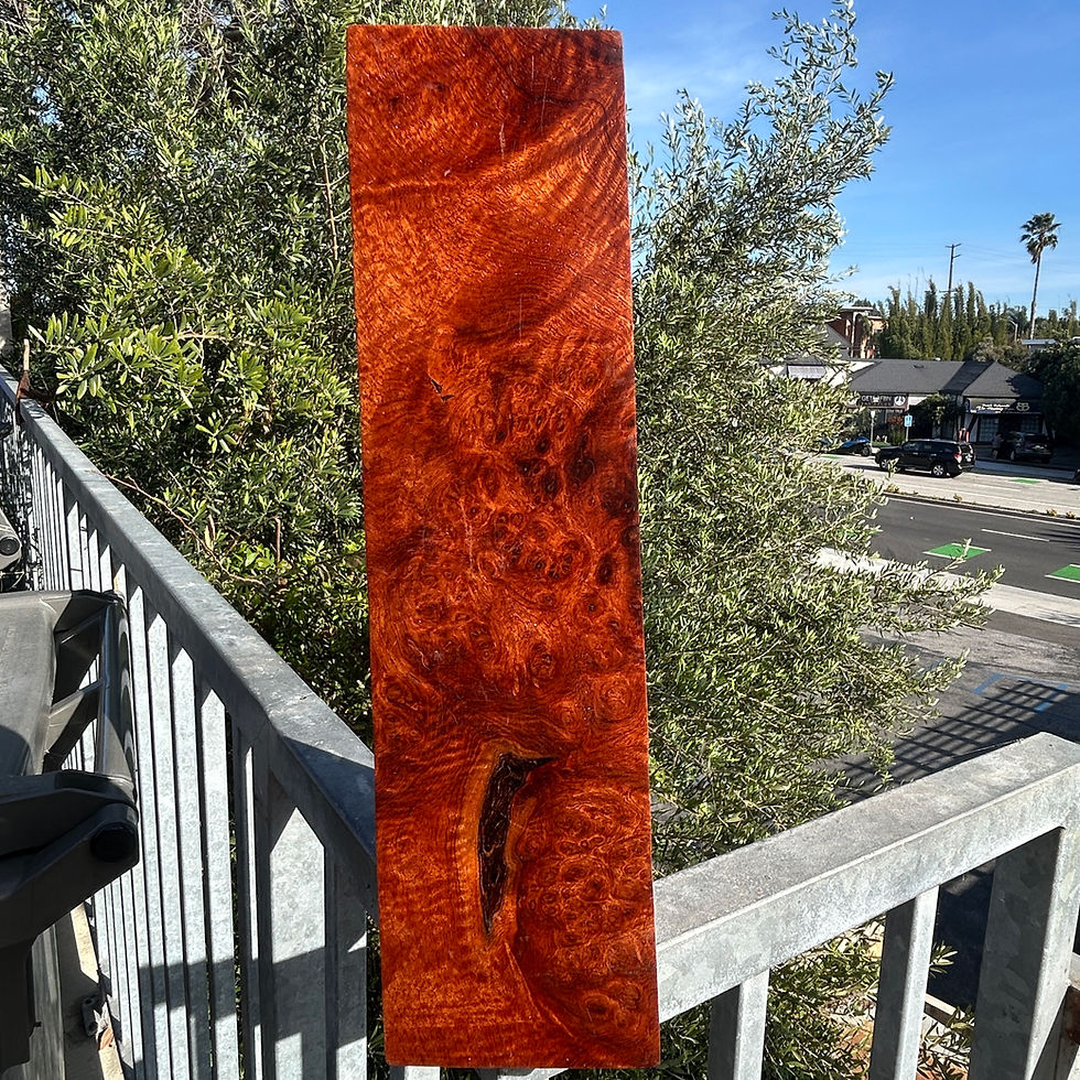 Thumbnail: Amboyna Burl Wood Pen Blanks Knife Scales Turning Blank 13" x 4 3/4" x 3 ~ 3 3/4