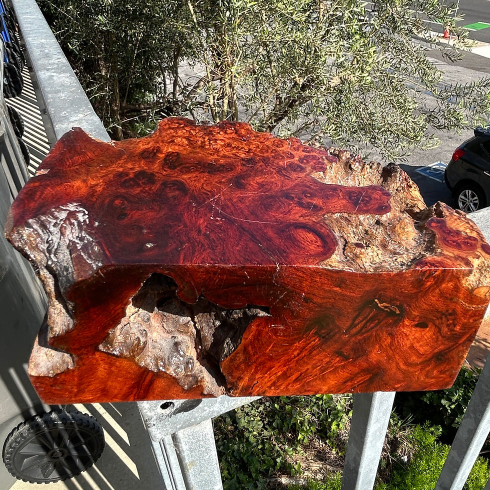 Thumbnail: Amboyna Burl Wood Pen Blanks Knife Scales Turning Block 6 1/4" x 4 3/4" x 2 1/2"