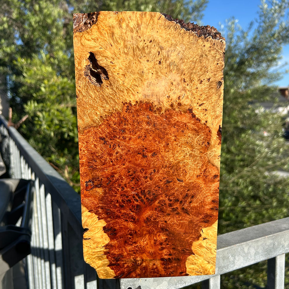 Thumbnail: Amboyna Burl Wood Pen Blanks Knife Scales Turning Blank 11 1/2" x 6" x 4"