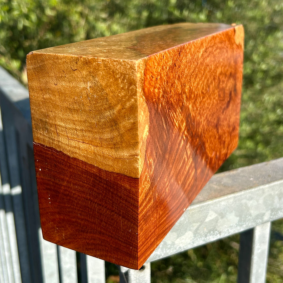 Thumbnail: Amboyna Burl Wood Pen Blanks Knife Scales Turning Blank 9" x 4 7/8" x 2 7/8"