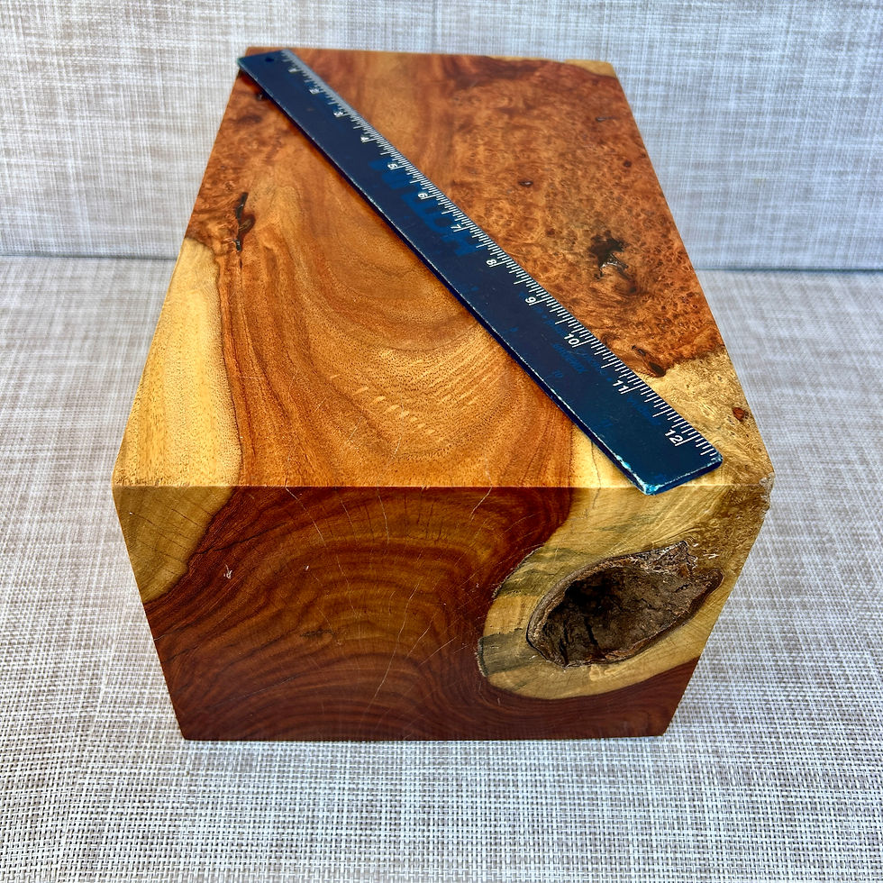 Thumbnail: Amboyna Burl Wood Pen Blanks Knife Scales Turning Blank 11 3/4" x 7 3/8" x 5 3/4