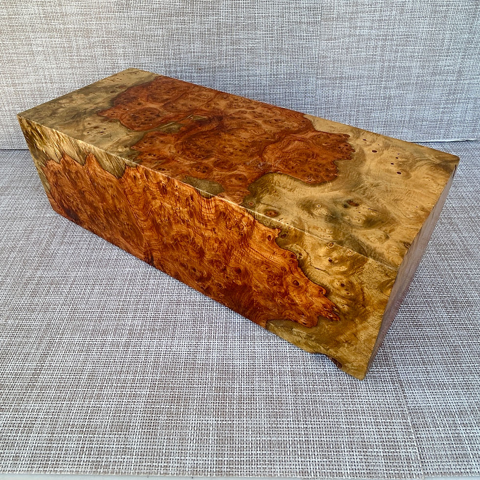 Thumbnail: Amboyna Burl Wood Pen Blanks Knife Scales Turning Blank 14 7/8" x 6" x 4 7/8"