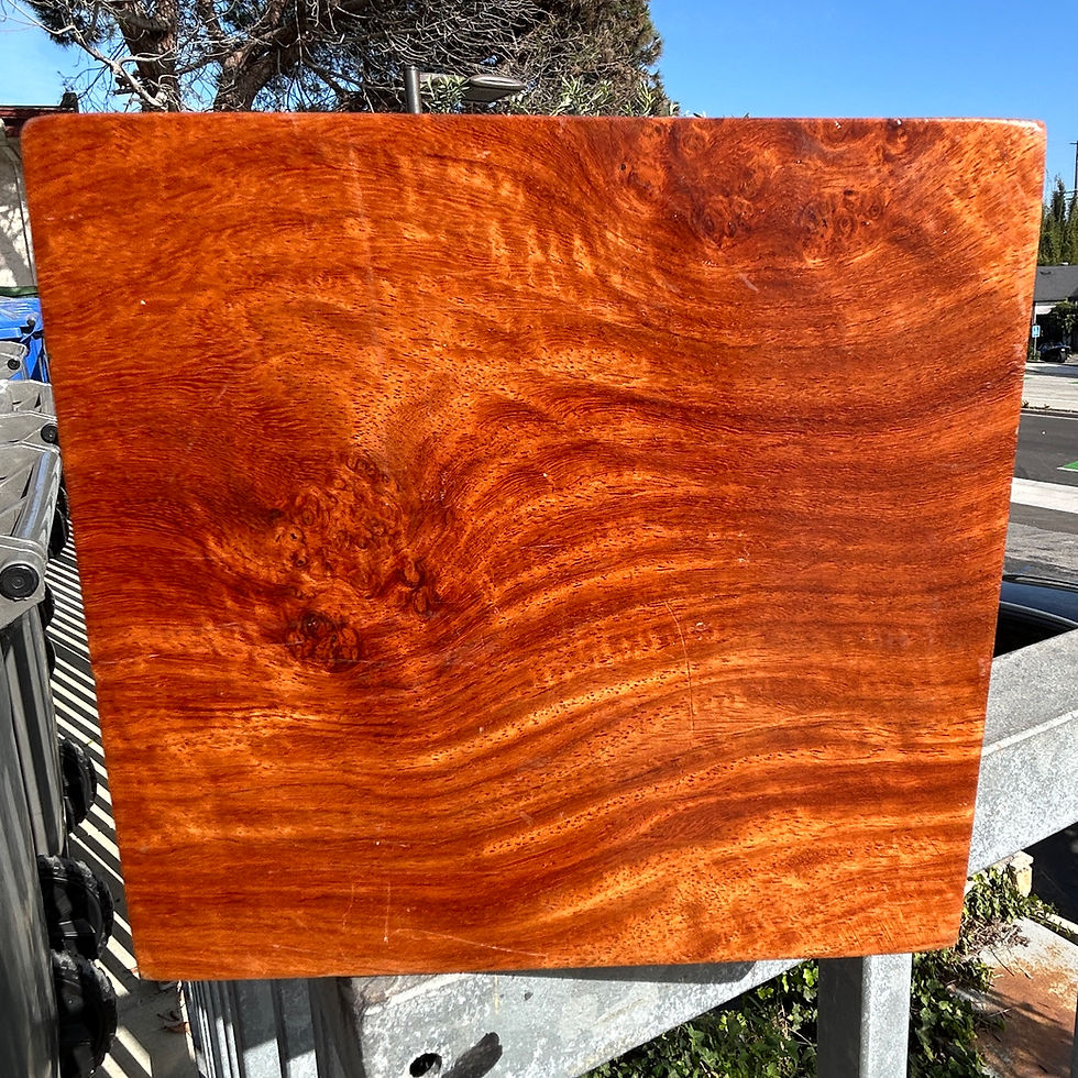 Thumbnail: Amboyna Burl Wood Pen Blanks Knife Scales Turning Block 6 1/8" x 6" x 3 7/8"