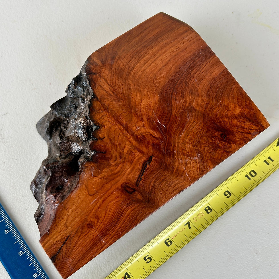 Thumbnail: Amboyna Burl Wood Pen Blanks Knife Scales Turning Block 8" x 5 3/8" x 2 3/4"