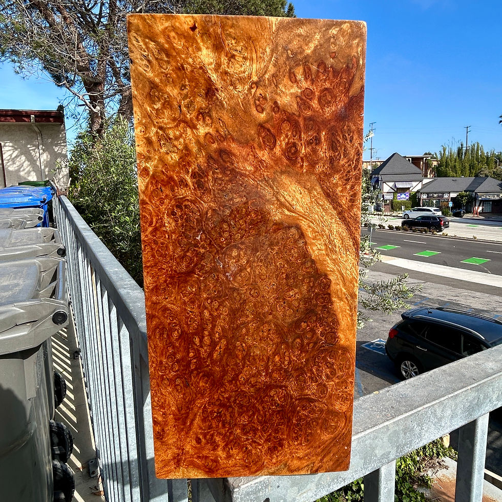 Thumbnail: Amboyna Burl Wood Pen Blanks Knife Scales Turning Block 11" x 5" x 2"
