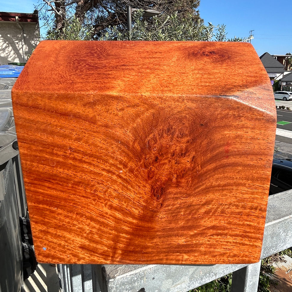 Thumbnail: Amboyna Burl Wood Pen Blanks Knife Scales Turning Block 6 1/8" x 6" x 3 7/8"