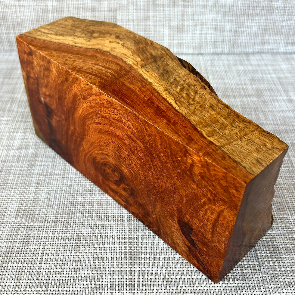 Thumbnail: Amboyna Burl Wood Pen Blanks Knife Scales Turning Block 8 1/2" x 4" x 3 3/4"