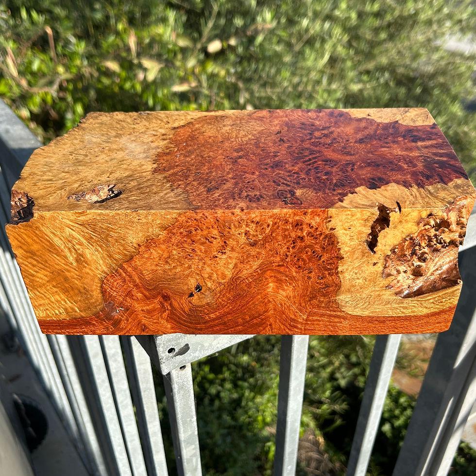 Thumbnail: Amboyna Burl Wood Pen Blanks Knife Scales Turning Blank 11 1/2" x 6" x 4"
