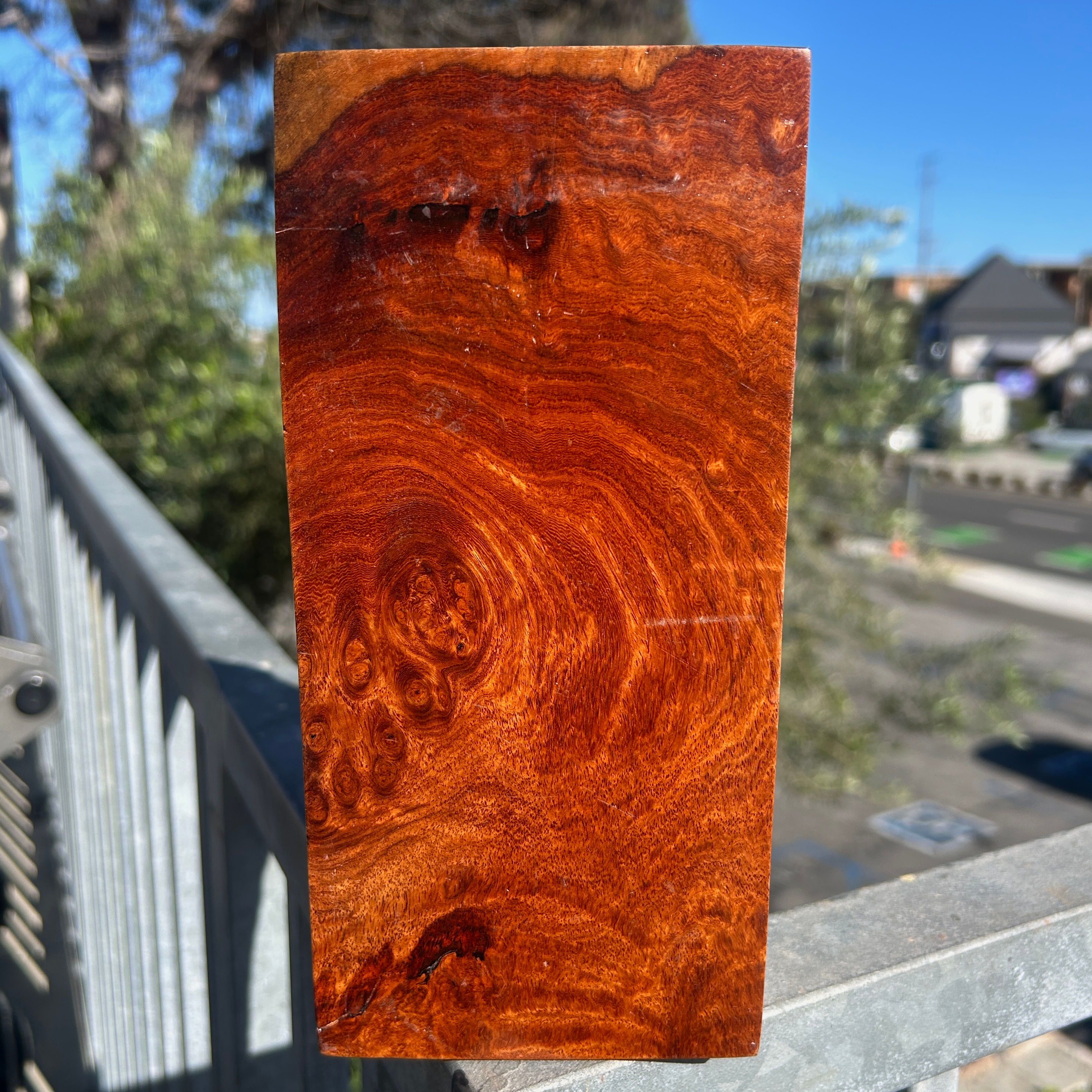 Amboyna Burl Wood Pen Blanks Knife Scales Turning Block 8 1/2" x 4" x 3 3/4"