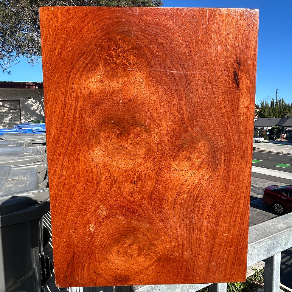 Thumbnail: Amboyna Burl Wood Pen Blanks Knife Scales Turning Block 12 1/4" x 9" x 3"