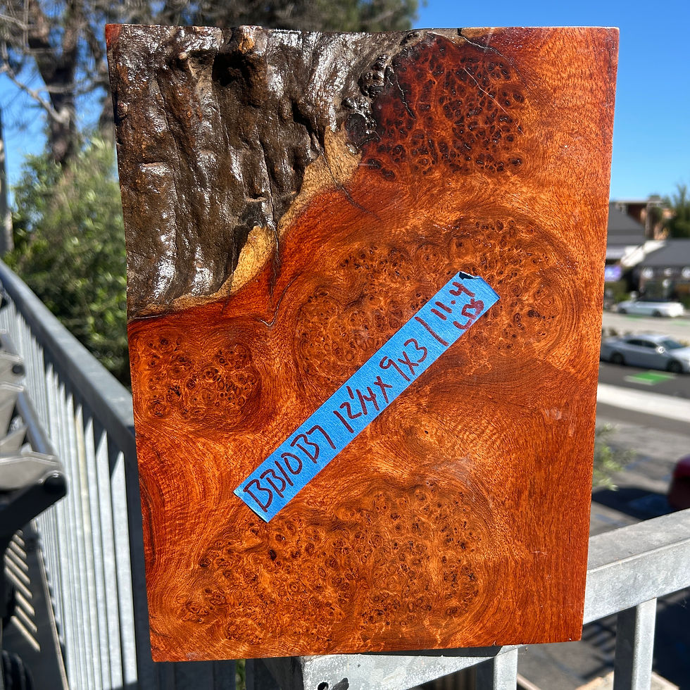 Thumbnail: Amboyna Burl Wood Pen Blanks Knife Scales Turning Block 12 1/4" x 9" x 3"