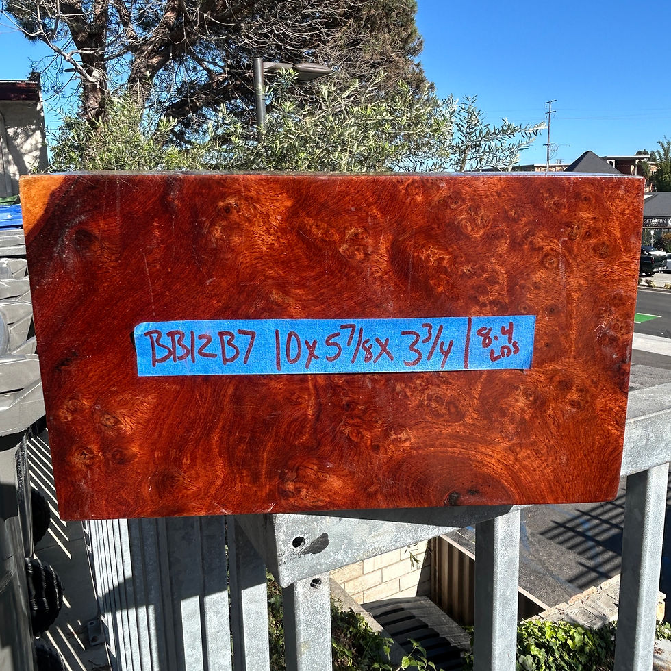 Thumbnail: Amboyna Burl Wood Pen Blanks Knife Scales Turning Block 10" x 5 7/8" x 3 3/4"
