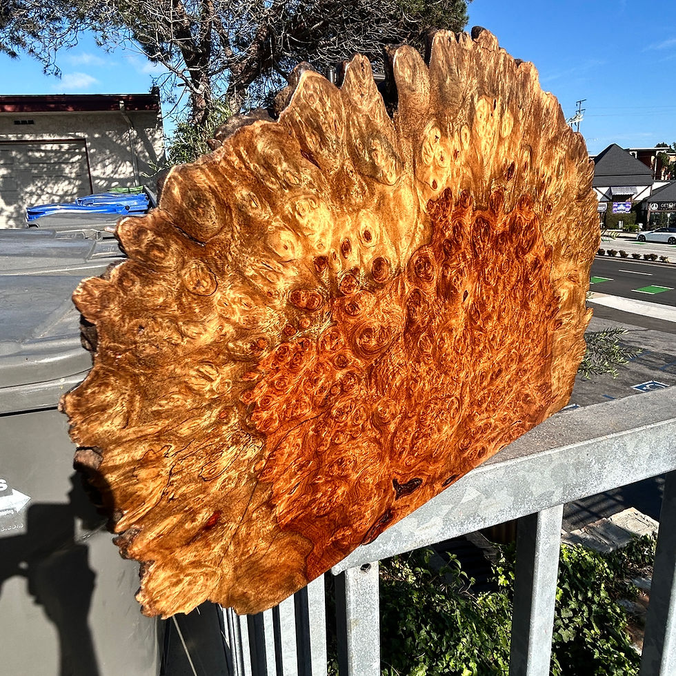 Thumbnail: Amboyna Burl Figured Wood End Piece Knife Scales Pen Blanks - 12" x 8" x 4 1/2"