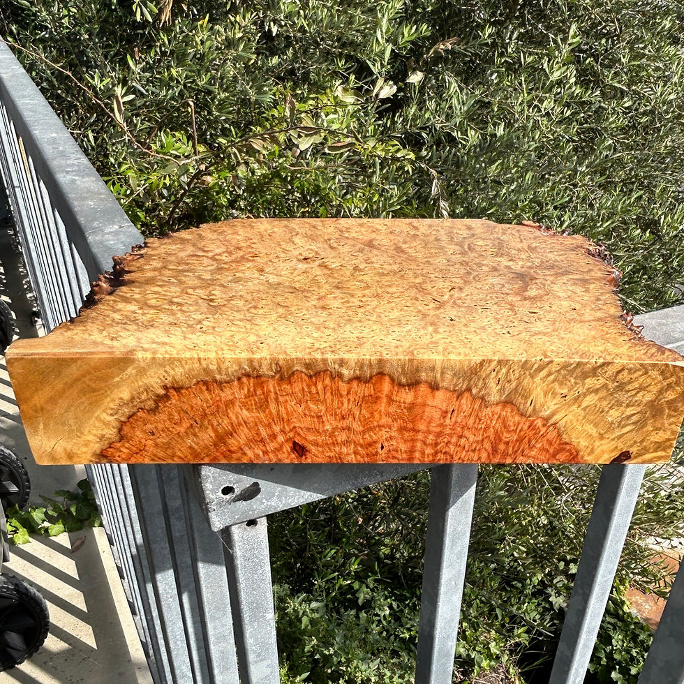 Thumbnail: Amboyna Burl Wood Pen Blanks Knife Scales Turning Blank 11 1/8" x 6" x 2"