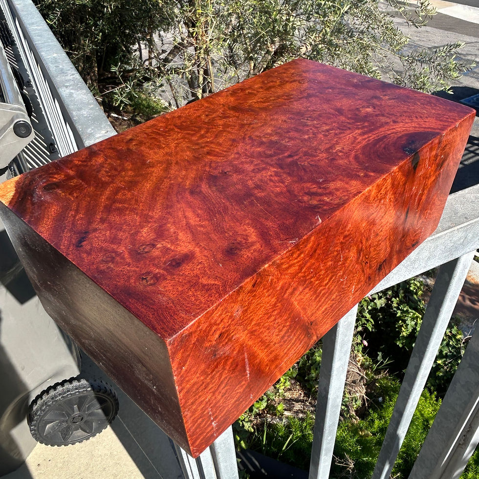 Thumbnail: Amboyna Burl Wood Pen Blanks Knife Scales Turning Block 10" x 5 7/8" x 3 3/4"
