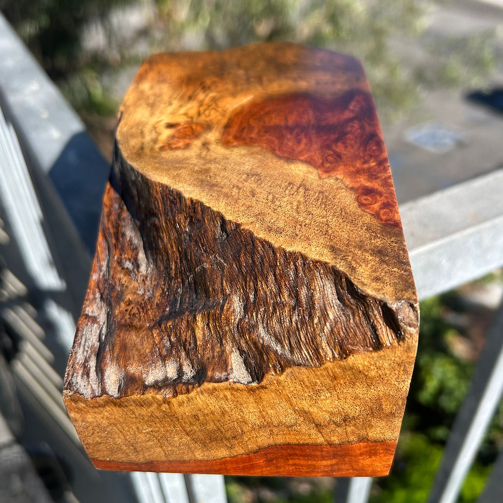 Thumbnail: Amboyna Burl Wood Pen Blanks Knife Scales Turning Block 8 1/2" x 4" x 3 3/4"