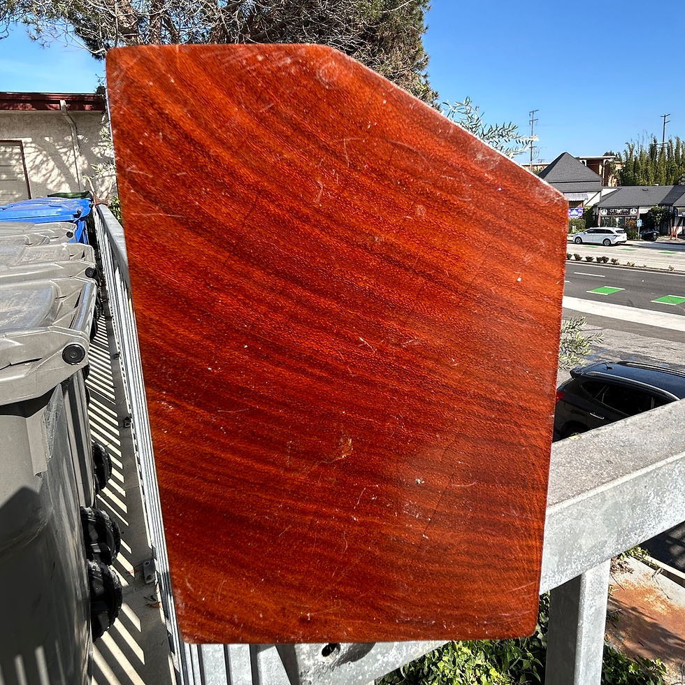 Thumbnail: Amboyna Burl Wood Pen Blanks Knife Scales Turning Block 6 1/8" x 6" x 3 7/8"