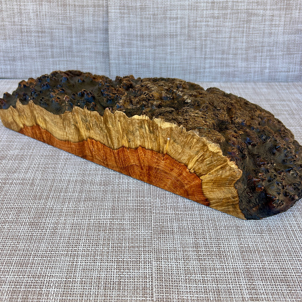 Thumbnail: Amboyna Burl Figured Wood End Piece Knife Scales Pen Blanks - 14" x 5 3/8" x 3"