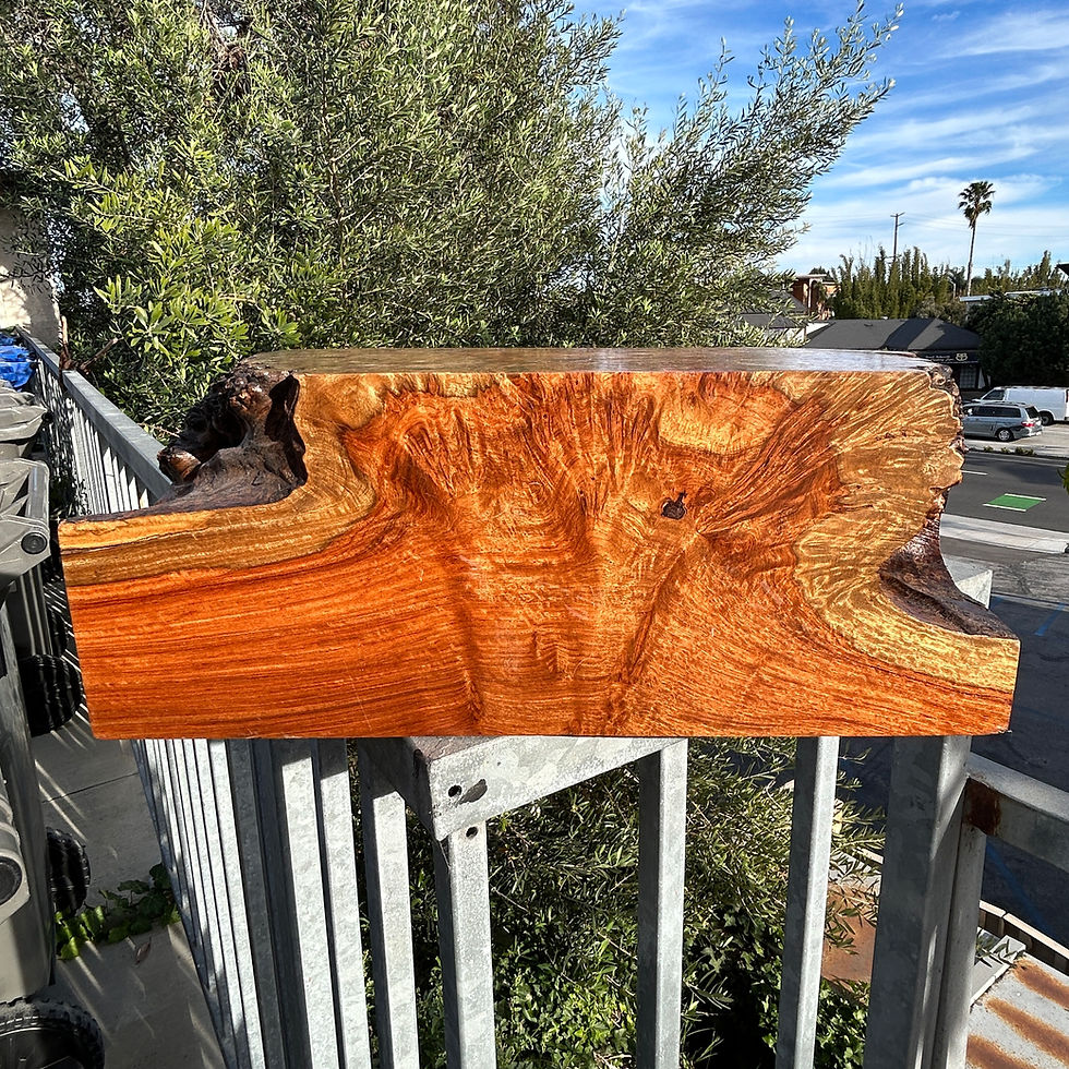 Thumbnail: Amboyna Burl Wood Pen Blanks Knife Scales Turning Blank 15 3/4" x 6 1/8" x 6"