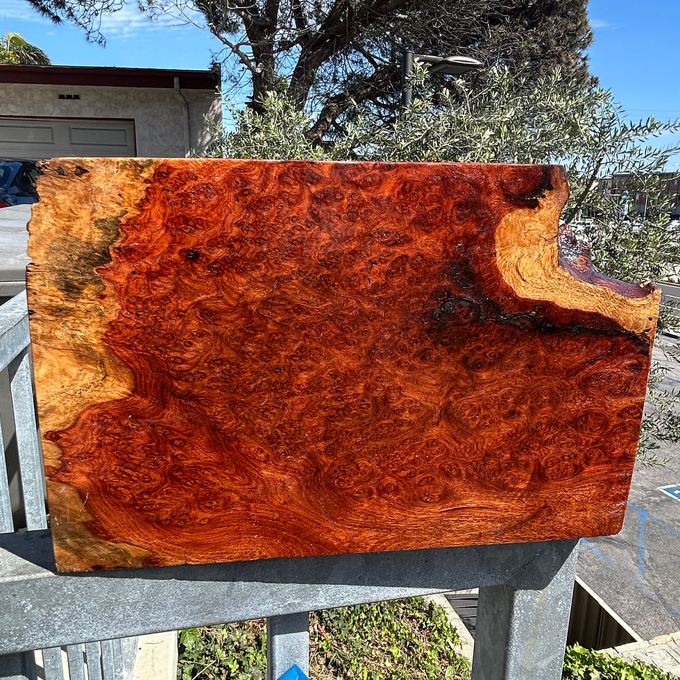 Thumbnail: Amboyna Burl Wood Pen Blanks Knife Scales Turning Block 10 1/2" x 6 7/8" x 2 3/4