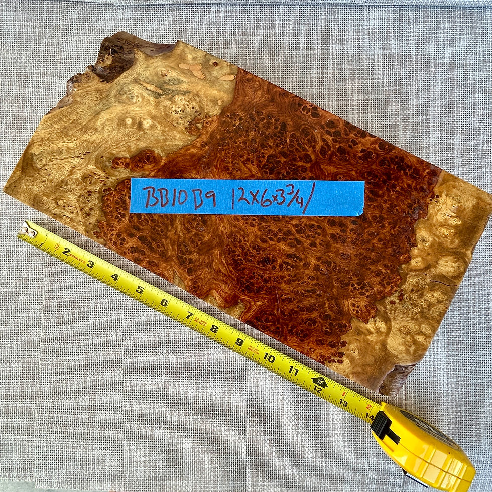 Thumbnail: Amboyna Burl Wood Pen Blanks Knife Scales Turning Blank 12" x 6" x 3 3/4"