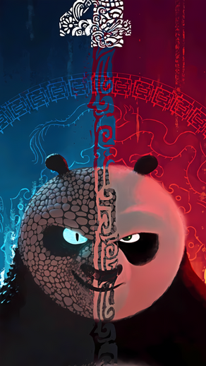 Panda Art Illustration Wallpaper 4K Mobile Wallpaper