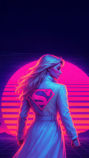 neon-supergirl-wallpaper