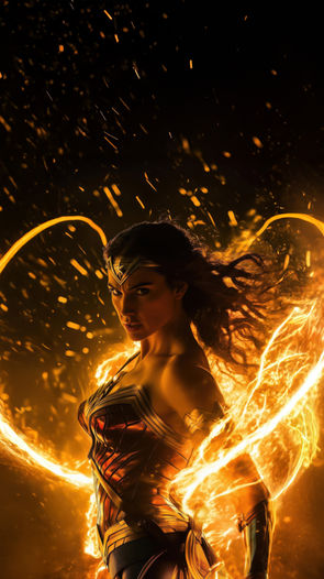golden-energy-woman-wallpaper