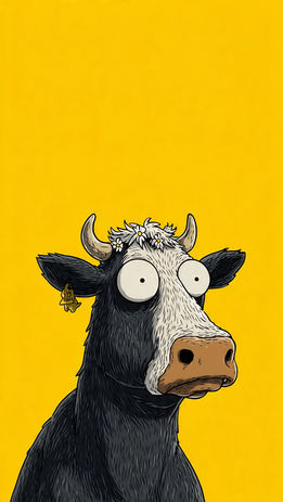 minimal-cow-amoled-wallpaper