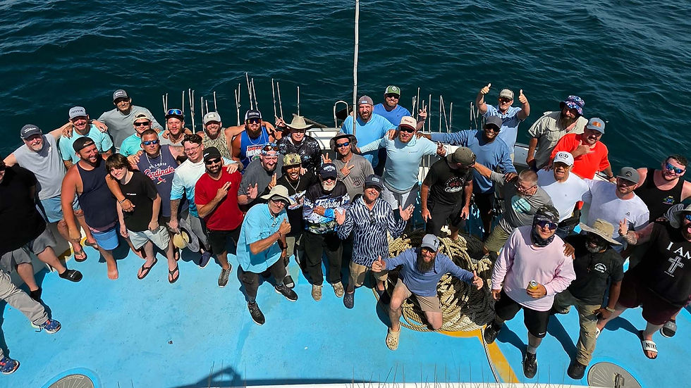 Men's Residence fishing trip - these men realized the futility of trying to run from God.