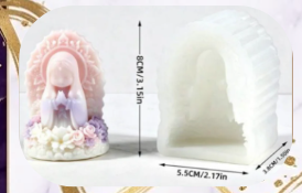 Molde Virgen Ramo de Flor 