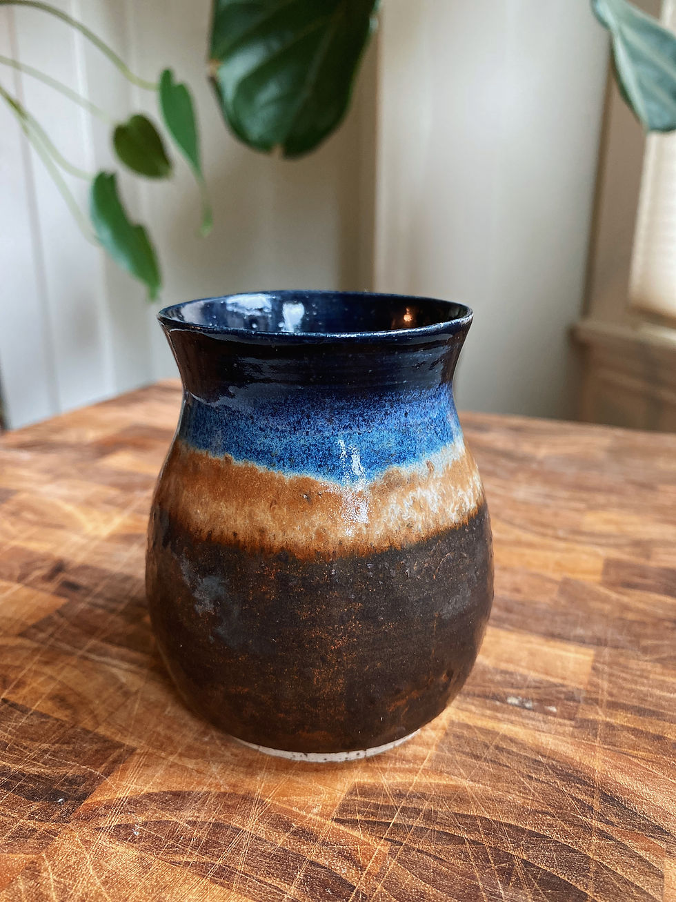 Thumbnail: Sea foam + Copper Vase