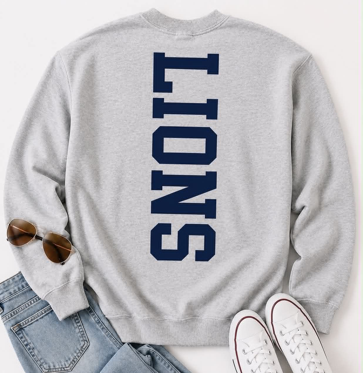 Large Lion sweatshirt- back graphic
