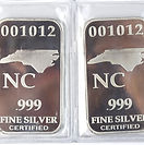 NC .999 fine sterling silver bars