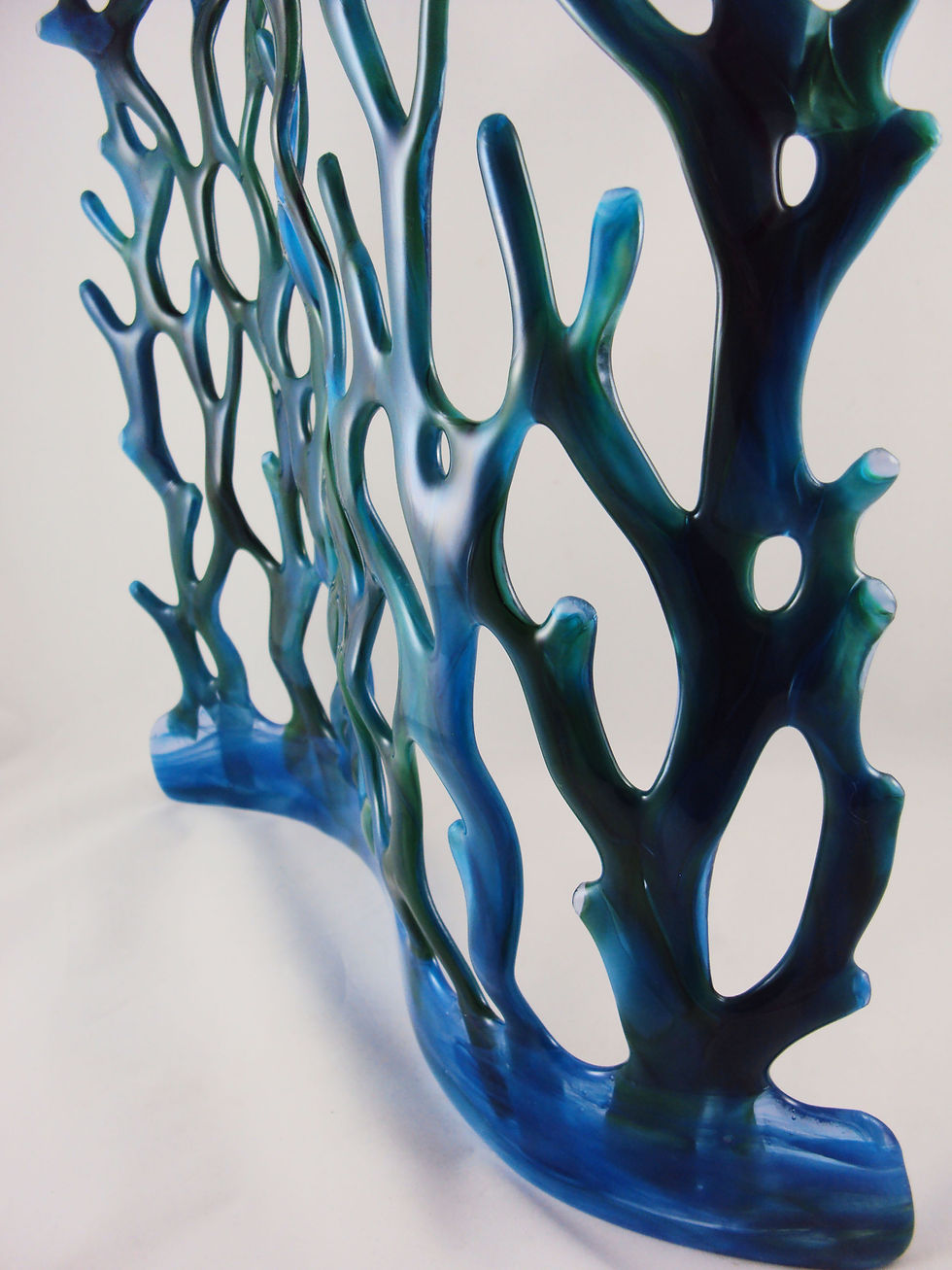 Thumbnail: Large Green and Blue Glass Sea Grass Sculpture