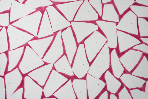 Thumbnail: Cranberry Red Glass Mosaic Serving Plate