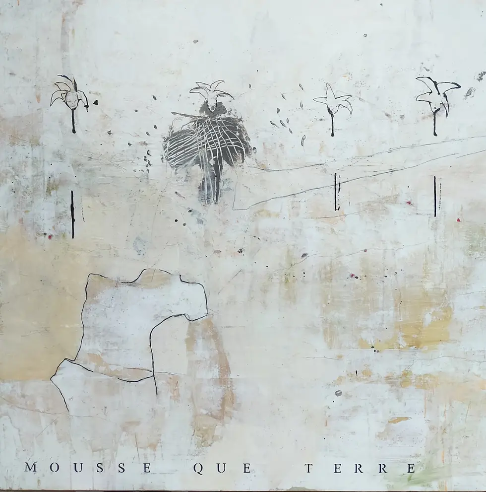 peinture contemporaine acrylique sur toile beige et blanche de philippe croq en vente sur la galerie mourier.fr