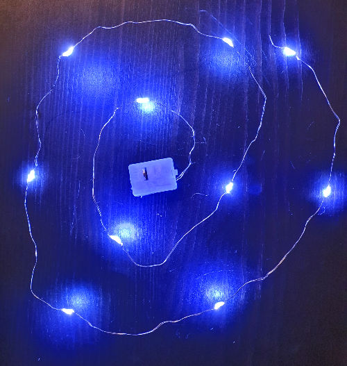 Blaue LED-Lichterkette 1 Meter lang
