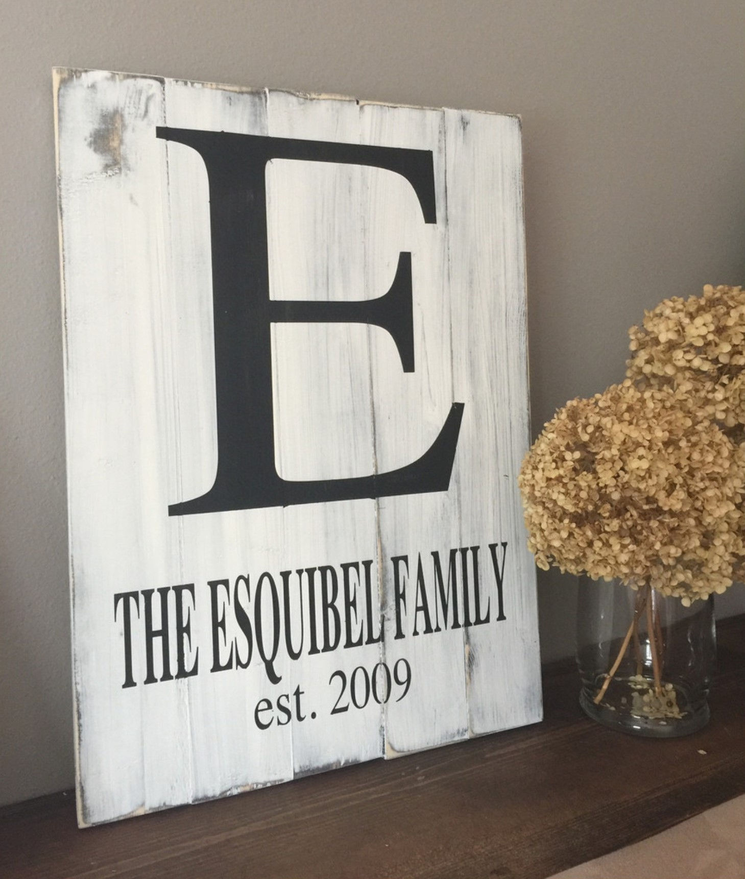 Initial Family Sign (vertical)