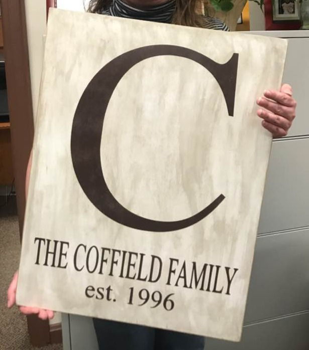 Thumbnail: Initial Family Sign (vertical)