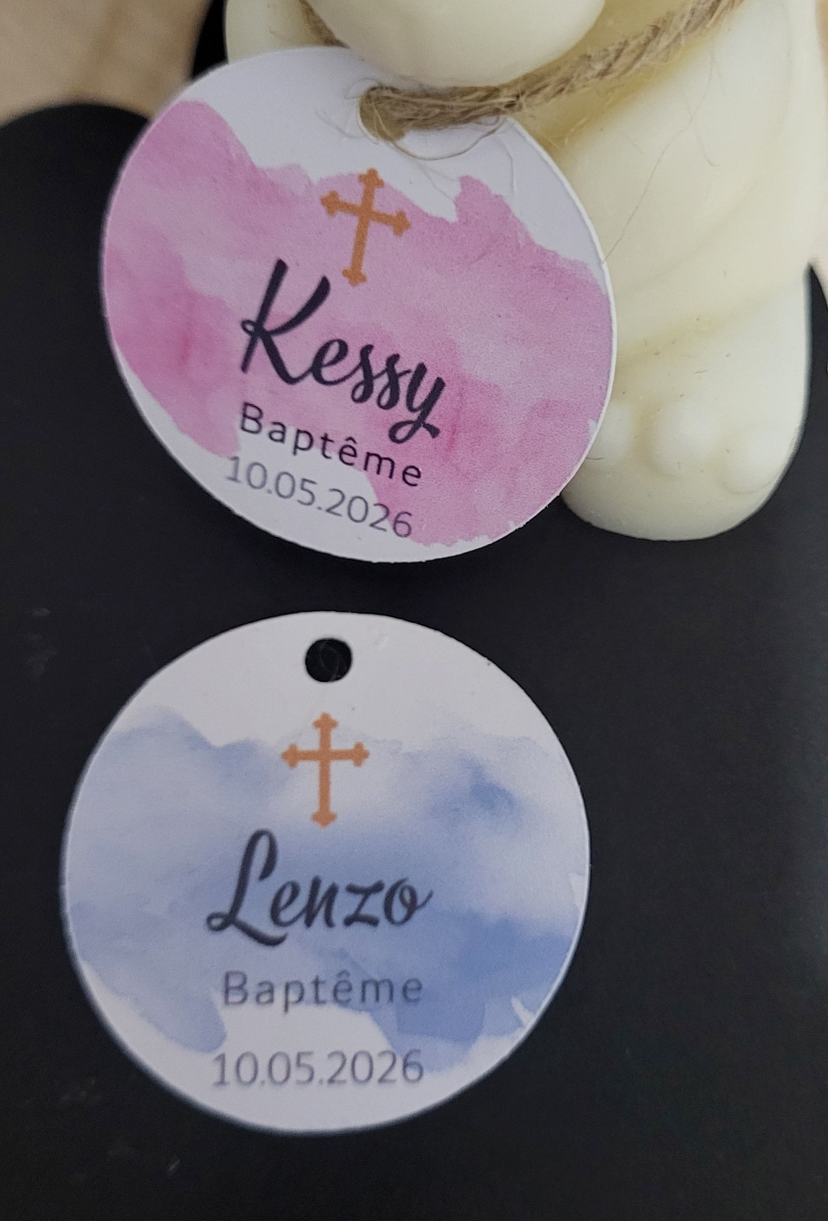 Étiquettes personnalisées. Baptême / Mariage / Communion....