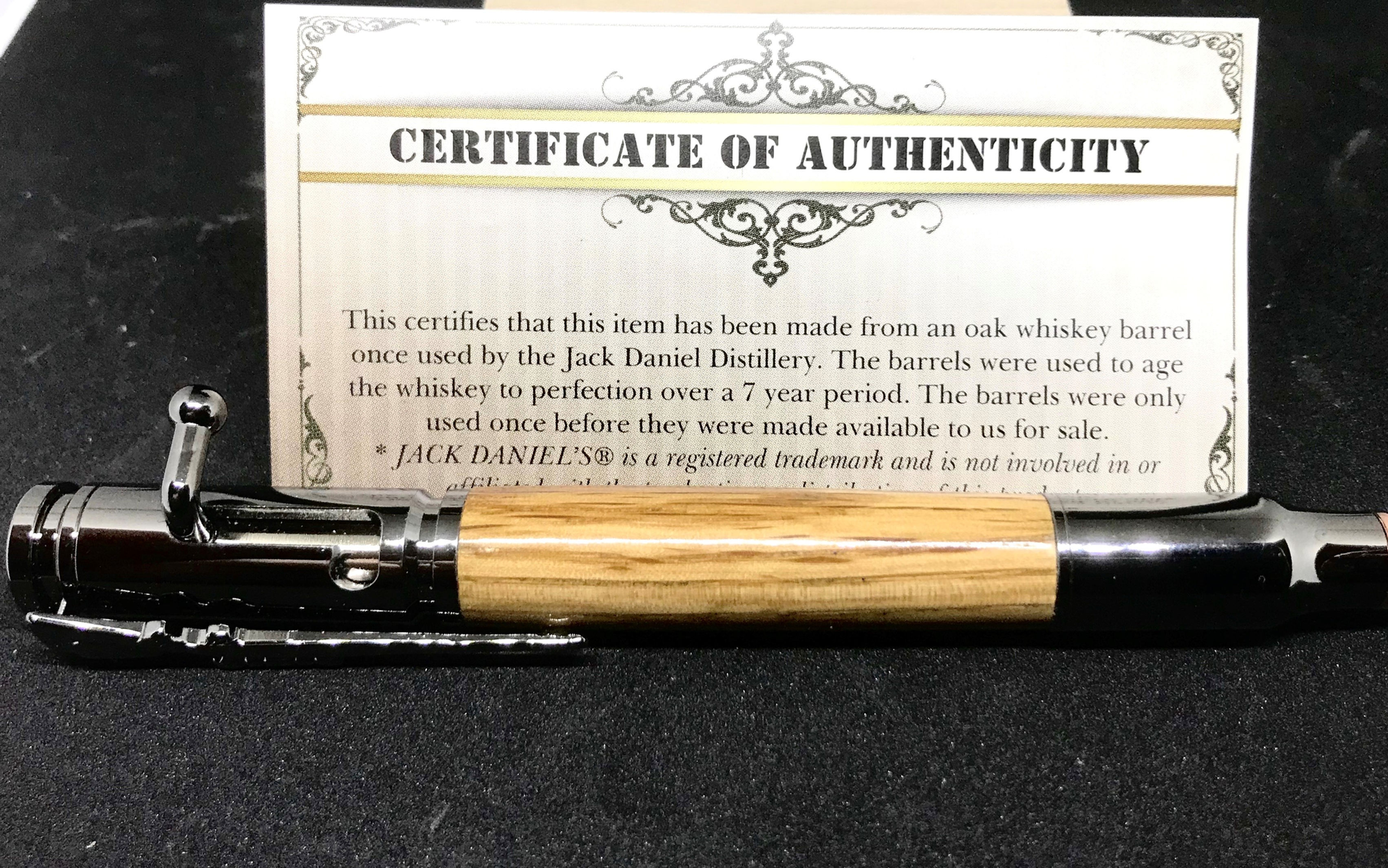 Bolt Action Pen -Whiskey Barrel with Gun Metal Finish