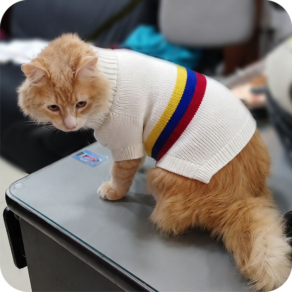 Sueter blanco de mascota