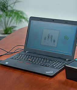 computer and live scan equipment