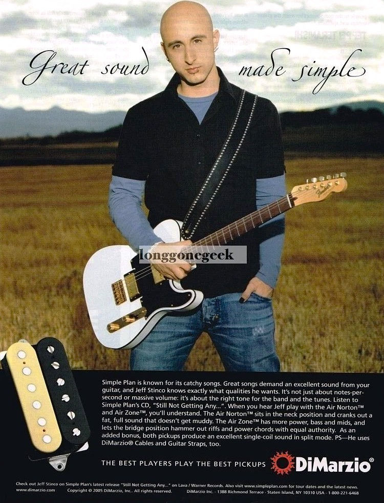 Old Dimarzio Add with Jeff Stinco as a Air Zone/Air Norton user