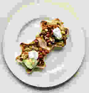 Egg Scramble and Veggie Tostadas