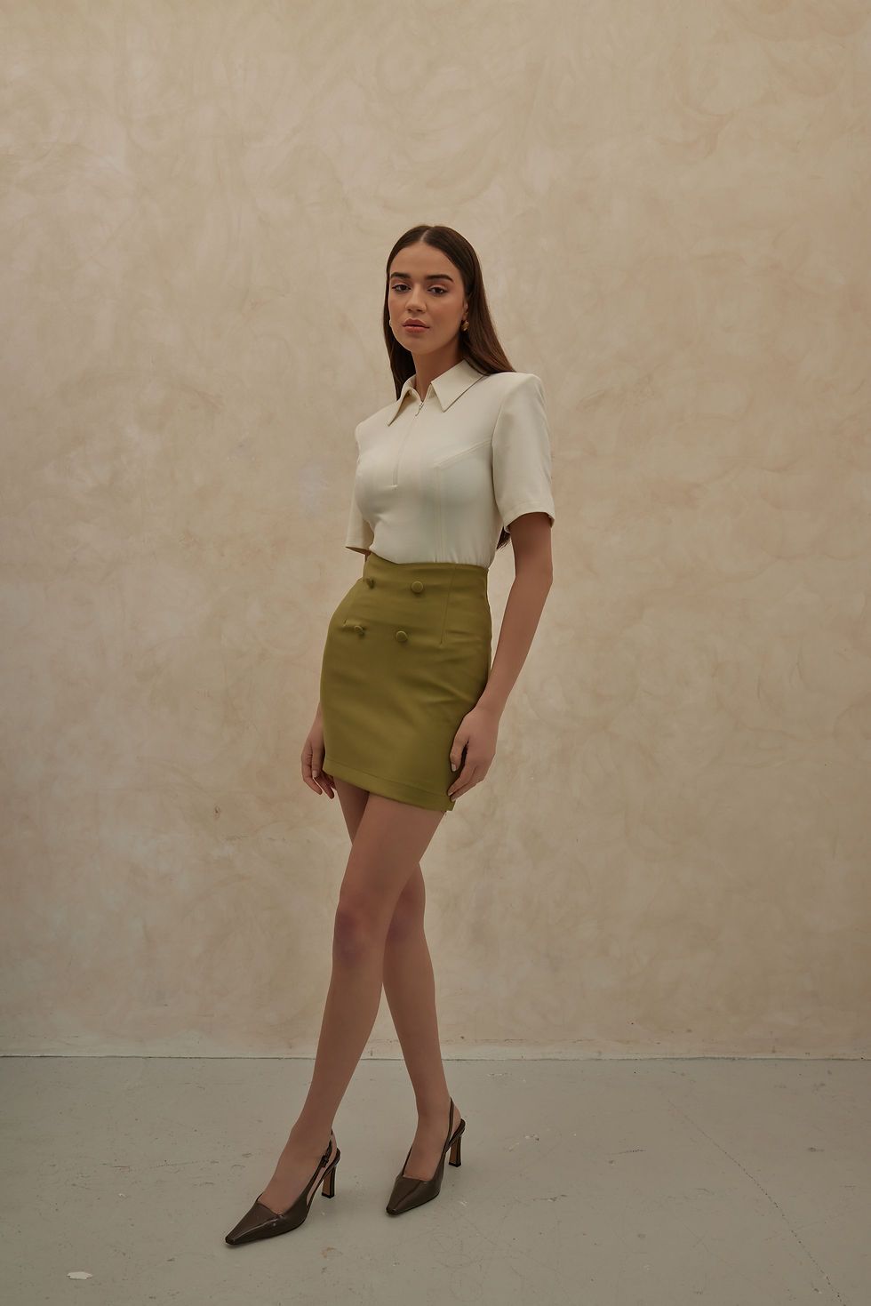 Thumbnail: Khaki Mini Skirt