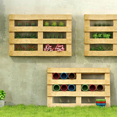 Ideas de decoración con palets: hacer un pequeño jardín o huerto urbano